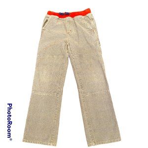 Mini Boden Gray Stripe Tie Waist Cargo Pants